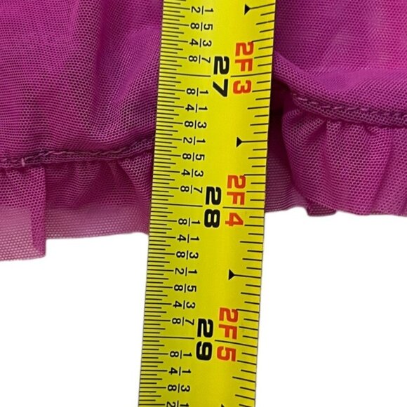 Jessica Simpson Sheer Teddy Bright Pink Lingerie Size Medium - Picture 8 of 11